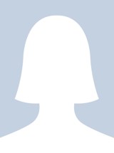 Silhuet af kvinde ansigt i blå og hvid.